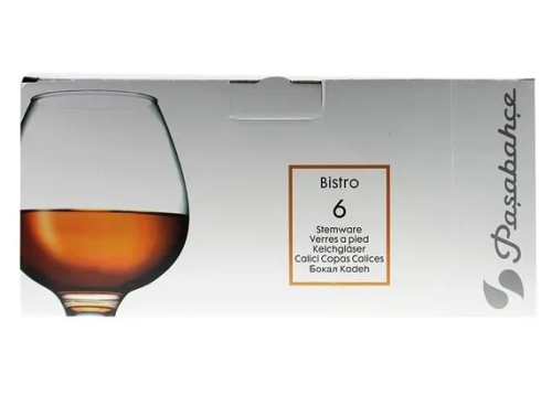 PASABAHCE Bistro набор фужеров д/коньяка 400мл 6шт 44188